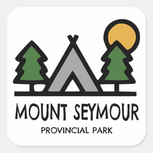 Mount Seymour Provincialpark Quadratischer Aufkleber (Vorderseite)