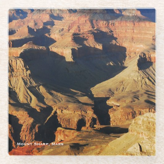 Mount Sharp auf dem Planeten Mars Foto Glasuntersetzer (Vorderseite)