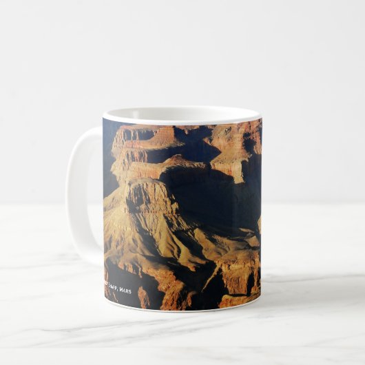 Mount Sharp auf dem Planeten Mars Foto Kaffeetasse (Vorderseite Links)