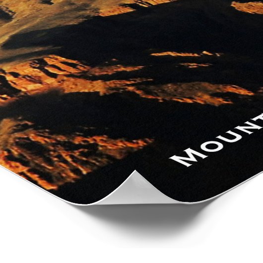 Mount Sharp auf dem Planeten Mars Foto Poster (Ecke)