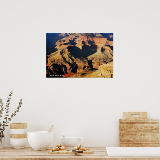 Mount Sharp auf dem Planeten Mars Foto Poster (Küche)