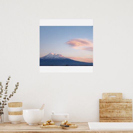 Mount Shasta, CA bei Sunset Poster (Küche)