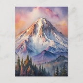 Mount Shasta California Malerei Postkarte (Vorderseite)
