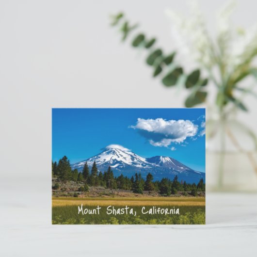 Mount Shasta California Postkarte (Stehend Vorderseite)
