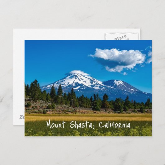 Mount Shasta California Postkarte (Vorne/Hinten)
