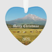 Mount Shasta Horse Herd Akryllische Ornamente (Vorderseite)