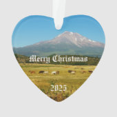 Mount Shasta Horse Herd Akryllische Ornamente (Rückseite)