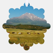 Mount Shasta Horse Herd Ornament Karte (Rückseite)