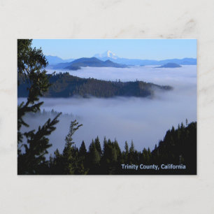 Mount Shasta jenseits des Nebel... Postkarte