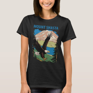 Mount Shasta Kalifornien Adler Retro Reise T-Shirt