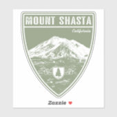 Mount Shasta Kalifornien Aufkleber (Blatt)