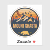 Mount Shasta, Kalifornien Aufkleber (Blatt)