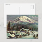 Mount Shasta, Kalifornien im Winter Postkarte (Vorne/Hinten)