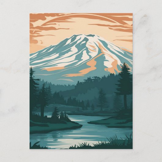 Mount Shasta Kalifornien Postkarte (Vorderseite)