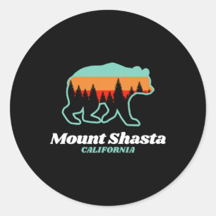 Mount Shasta Kalifornien Skifahren Snowboarden Bär Runder Aufkleber
