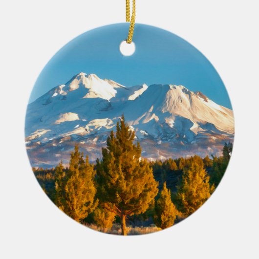 MOUNT SHASTA KERAMIK ORNAMENT (Vorne)