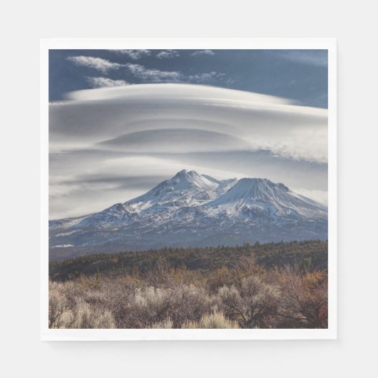 MOUNT SHASTA MIT LENTIKULÄRER KLUFT SERVIETTE (Vorderseite)