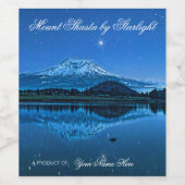 MOUNT SHASTA MIT STARLIGHT WEINETIKETT (Einzelnes Label)