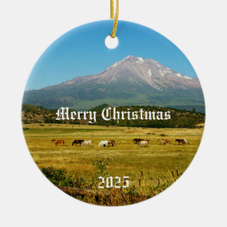Mount Shasta Pferde Weihnachtsschmuck