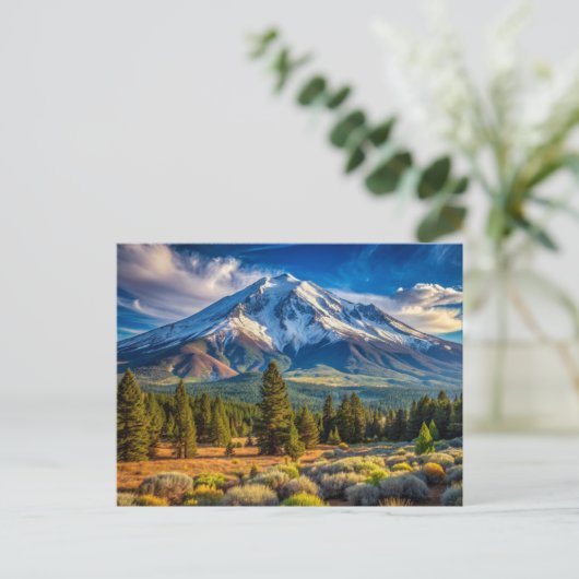 Mount Shasta Postkarte (Stehend Vorderseite)