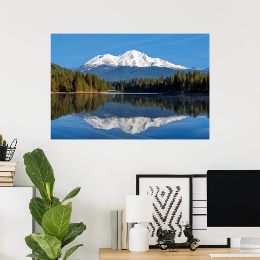 MOUNT SHASTA REFLEKTIERT POSTER (Heimbüro)