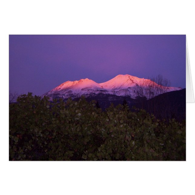 Mount Shasta Sunset (Vorderseite (Horizontal))
