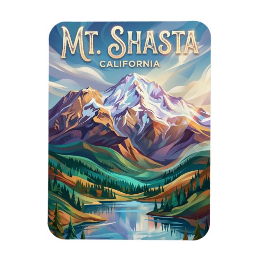 Mount Shasta USA Magnet (Vertikal)