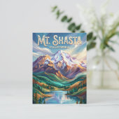 Mount Shasta USA Postkarte (Stehend Vorderseite)