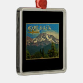 Mount Shasta Vintag Ornament Aus Metall (Rechts)