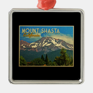 Mount Shasta Vintag Ornament Aus Metall