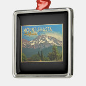 Mount Shasta Vintag Ornament Aus Metall (Links)