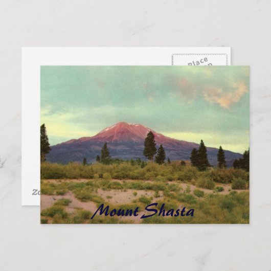 Mount Shasta Vintag Postcard Postkarte (Vorne/Hinten)