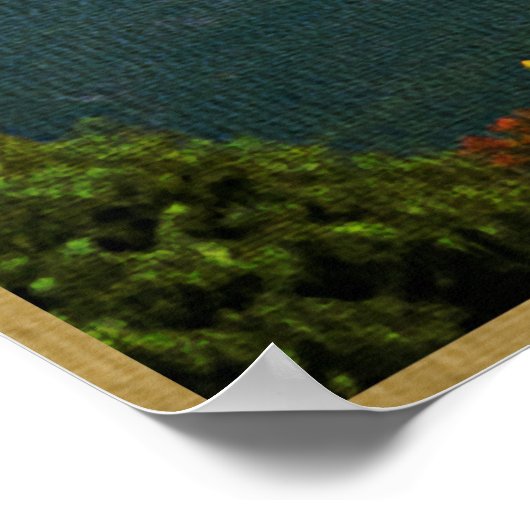 Mount Shasta Vintag Poster (Ecke)