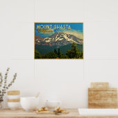 Mount Shasta Vintag Poster (Küche)