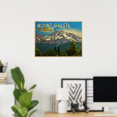 Mount Shasta Vintag Poster (Heimbüro)