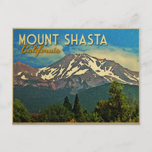 Mount Shasta Vintag Postkarte