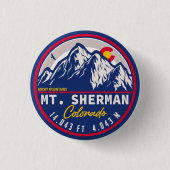 Mount Sherman Colorado - 14er-Wanderung Button (Vorderseite)