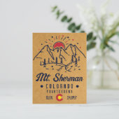 Mount Sherman Colorado 14ers Berg Minimalistisch Postkarte (Stehend Vorderseite)