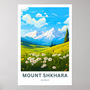Mount Shkhara Georgia Travel Print Poster