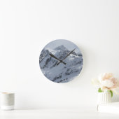 Mount Shuksan 2 Runde Wanduhr (Zuhause)