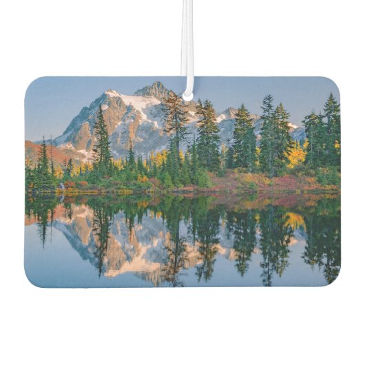 Mount Shuksan gespiegelt im Reflection Lake Autolufterfrischer (Vorderseite)