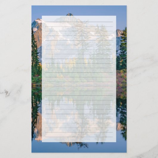 Mount Shuksan gespiegelt im Reflection Lake Briefpapier (Vorderseite)