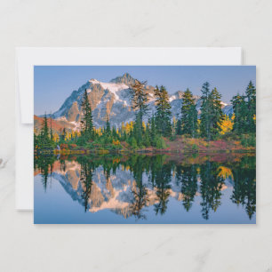 Mount Shuksan gespiegelt im Reflection Lake Dankeskarte