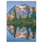 Mount Shuksan gespiegelt im Reflection Lake Klemmbrett (Rückseite)