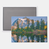 Mount Shuksan gespiegelt im Reflection Lake Magnet (Vorderseite/Rückseite)