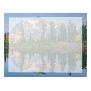 Mount Shuksan gespiegelt im Reflection Lake Notizblock