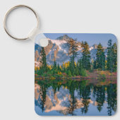 Mount Shuksan gespiegelt im Reflection Lake Schlüsselanhänger (Vorderseite)