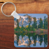 Mount Shuksan gespiegelt im Reflection Lake Schlüsselanhänger (Vorderseite)