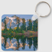 Mount Shuksan gespiegelt im Reflection Lake Schlüsselanhänger (Rückseite)