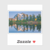 Mount Shuksan mirrored in Reflection Lake Aufkleber (Blatt)